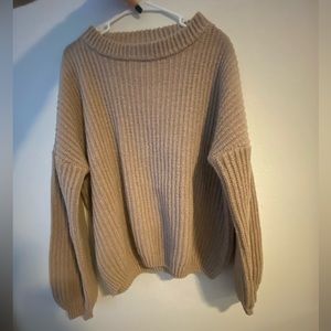 Brown Cable Knit Sweater